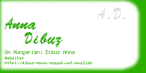 anna dibuz business card